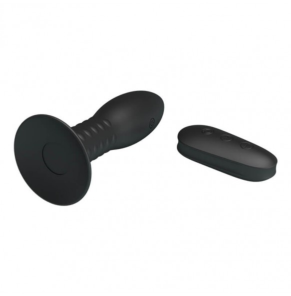 MR PLAY - Remote-Controlled Rotation Beads Anal Plug (Chargeable - Black)